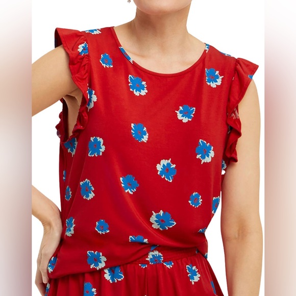 Draper James Tops - Draper James Flutter Sleeve Top In Fireworks